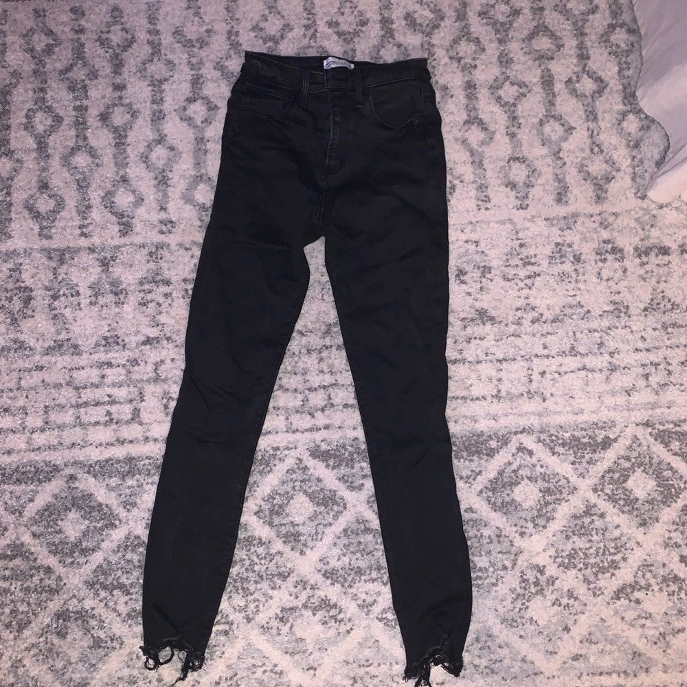Abercrombie black skinny ankle jeans size 26 L